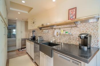 18595 Lomita Avenue Sonoma pantry with farm house sink back splash