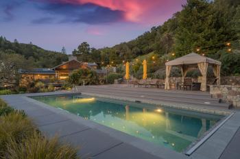 18595 Lomita Avenue swimming pool sunset
