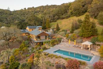 18595 Lomita Ave Sonoma aerial view of property house swimming pool