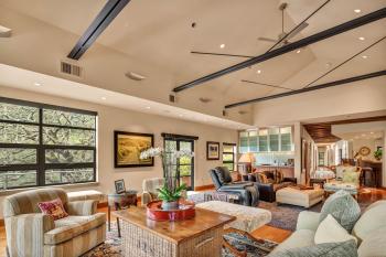 18595 Lomita Avenue Sonoma living room vaulted ceiling furnishings